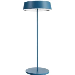 Lámpara de mesa LED Miram, batería, azul