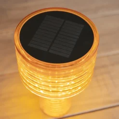 Lámpara de mesa LED Newgarden Ambar, naranja, PMMA, IP44