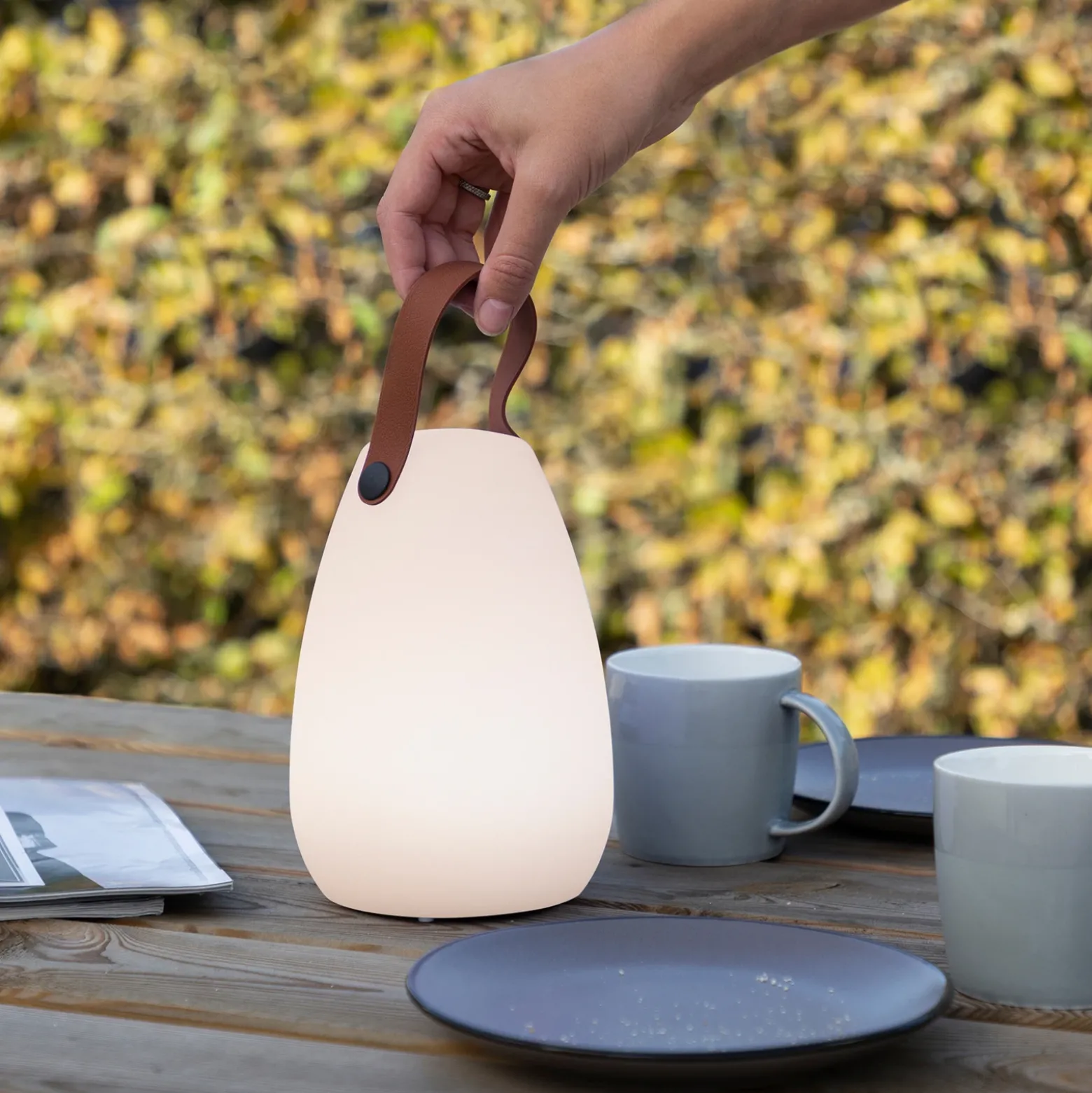 Lámpara de mesa LED OOO-50002 Zona exterior, con batería recargable