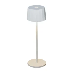 Lámpara de mesa LED Positano para exterior, blanco