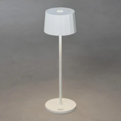 Lámpara de mesa LED Positano para exterior, blanco
