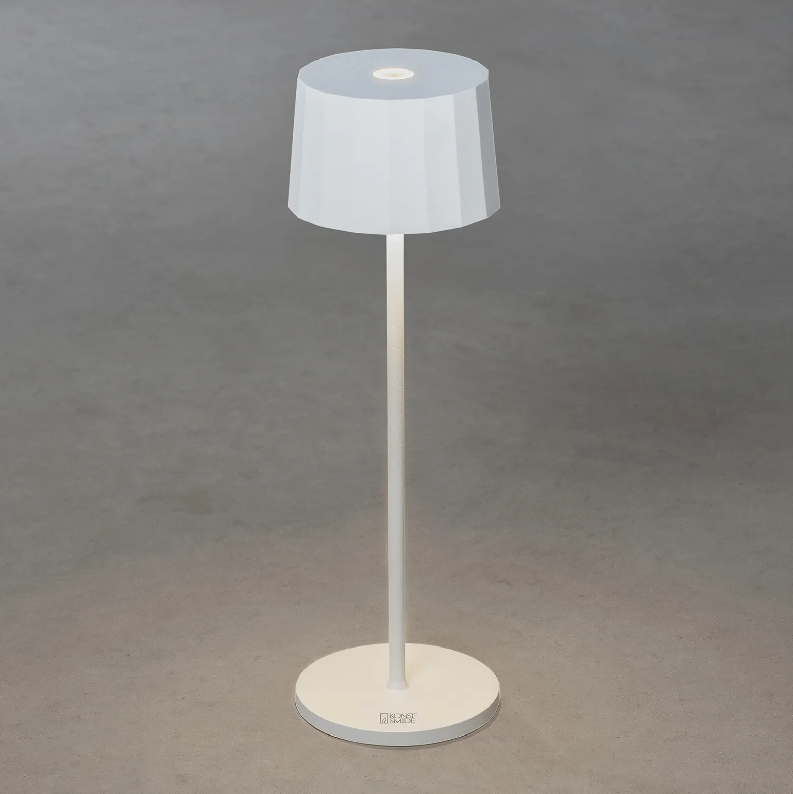 Lámpara de mesa LED Positano para exterior, blanco