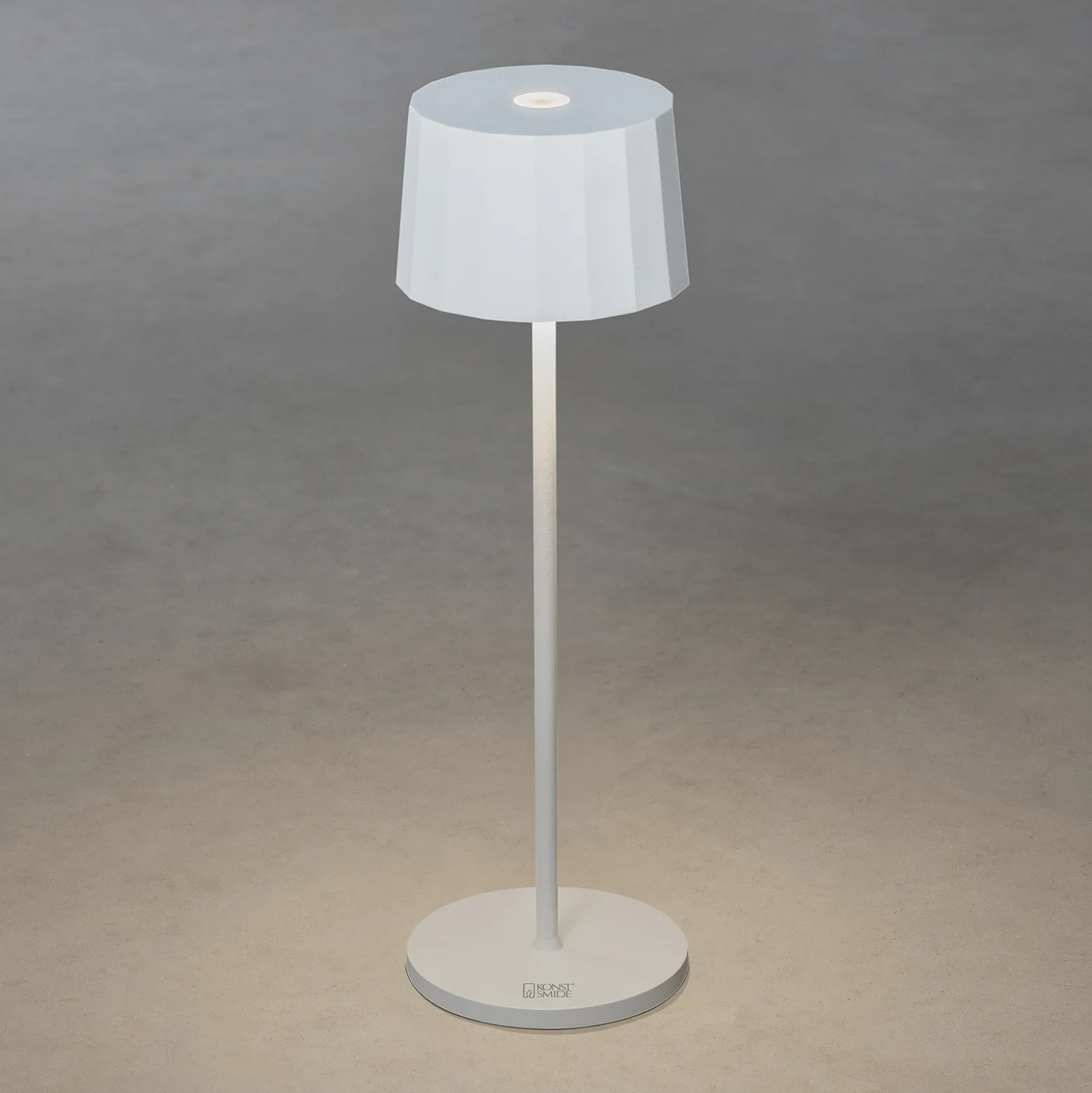 Lámpara de mesa LED Positano para exterior, blanco