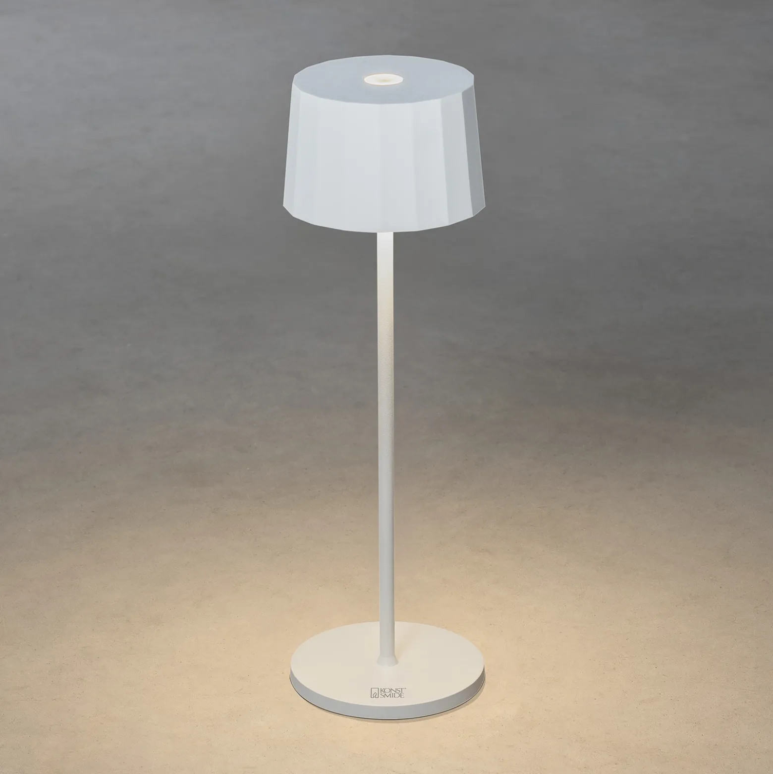 Lámpara de mesa LED Positano para exterior, blanco