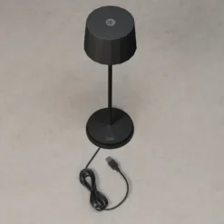 Lámpara de mesa LED Positano para exterior, negro