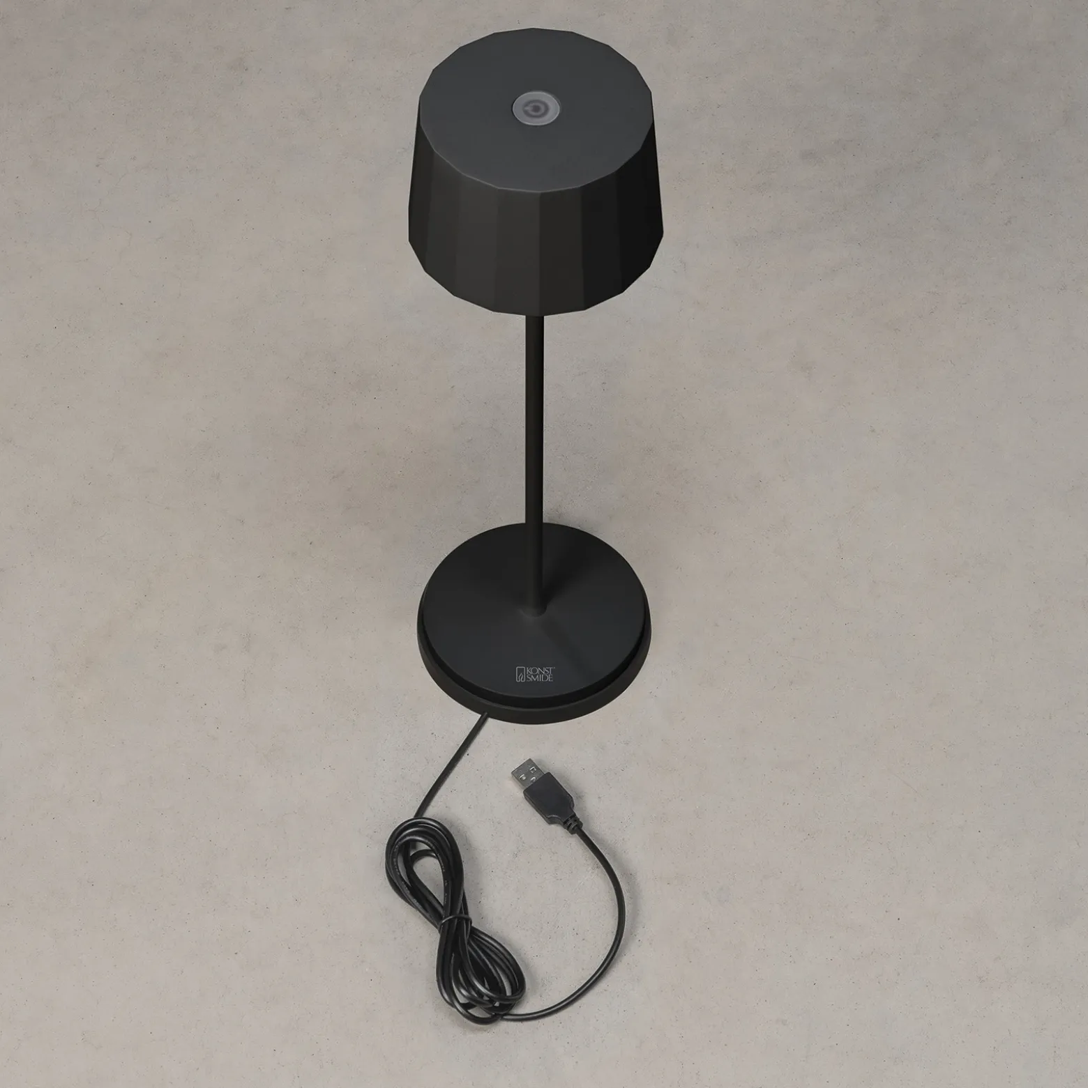 Lámpara de mesa LED Positano para exterior, negro