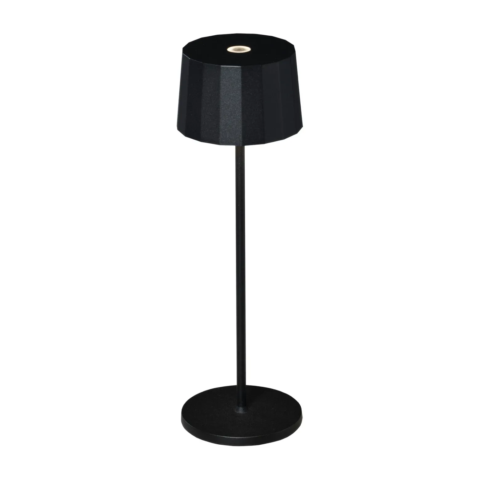 Lámpara de mesa LED Positano para exterior, negro