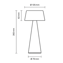 Lámpara de mesa LED recargable Solino, beige, solar/USB, 26 cm, IP44