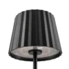 Lámpara de mesa LED recargable Lindby Esali, negra, metal, IP65