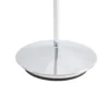Lámpara de mesa LED recargable Lucande Anoria, cromada/blanca, cristal, IP44,