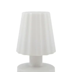 Lámpara de mesa LED recargable Jovem de Lindby, blanca, plástico, RGB