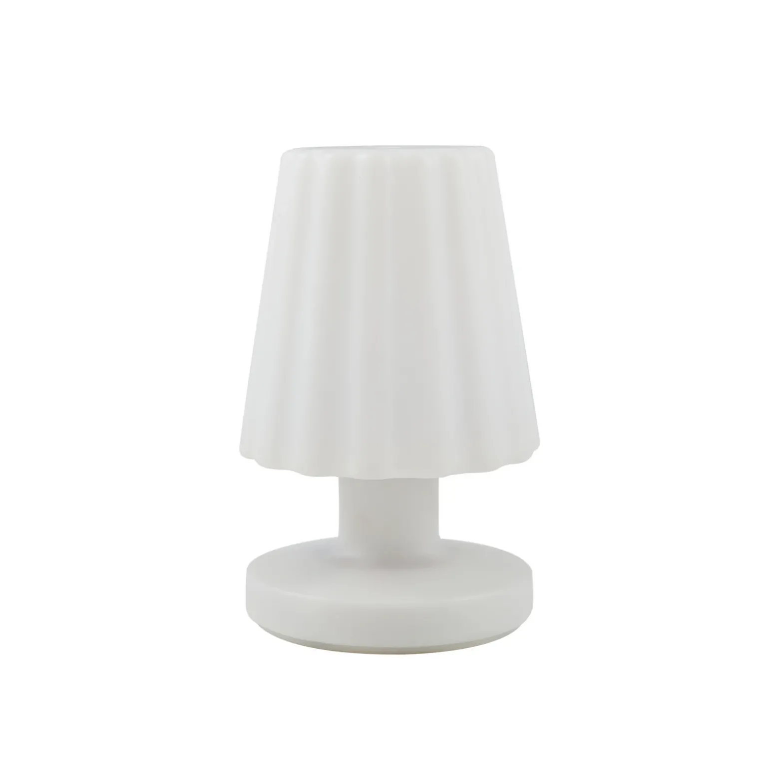 Lámpara de mesa LED recargable Jovem de Lindby, blanca, plástico, RGB