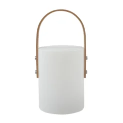Lámpara de mesa LED recargable para exterior Lindby Juria, blanca, CCT, IP44