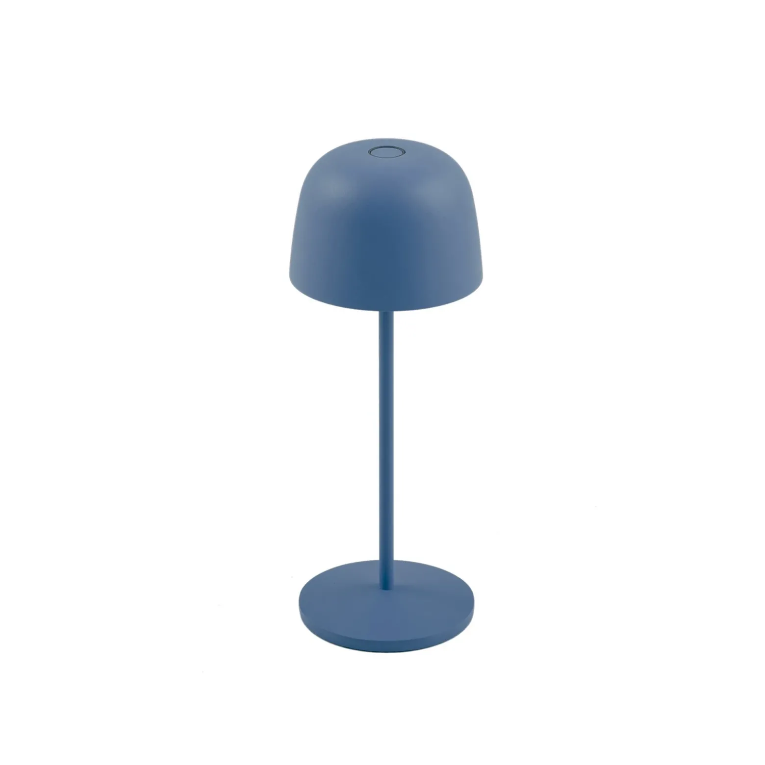 Lámpara de mesa LED recargable Lindby Arietty, azul, atenuable, IP65