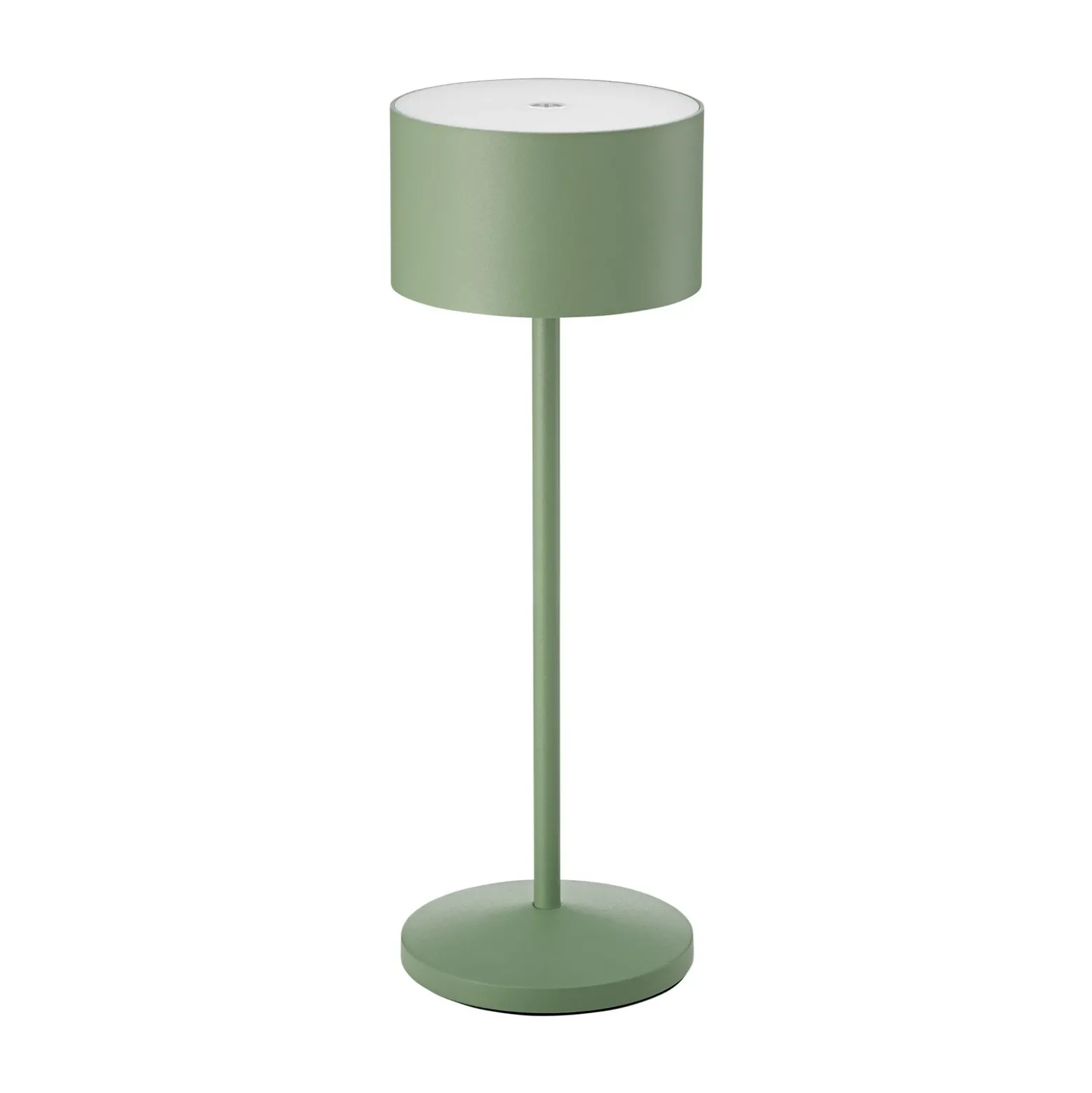 Lámpara de mesa LED recargable Veluna, verde, altura 25 cm, IP44, atenuable, CCT
