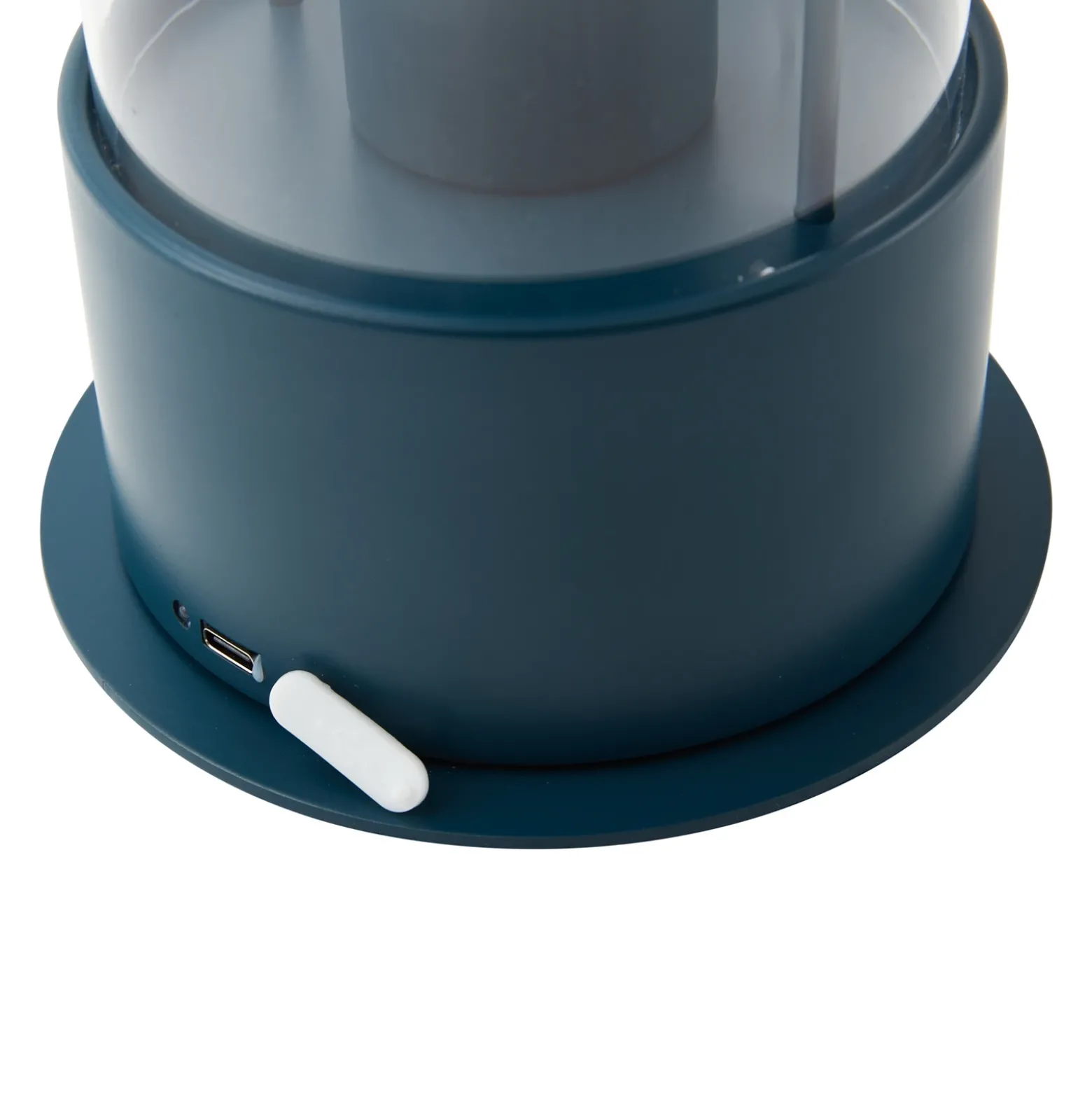 Lámpara de mesa LED recargable Lindby Yvette, azul, IP44, regulador táctil