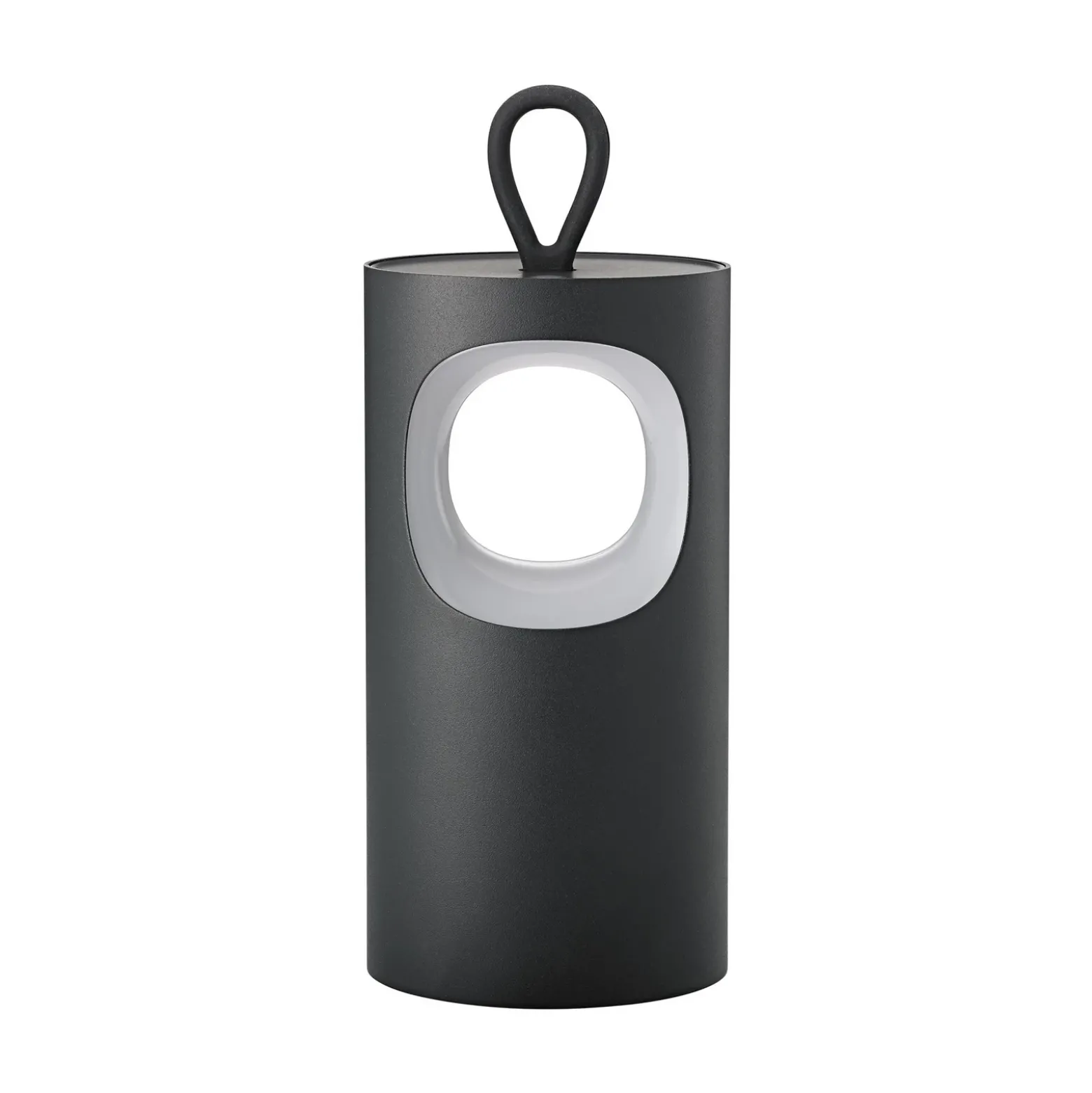 Lámpara de mesa LED recargable Lunari, negro, 16 cm, metal, CCT IP44