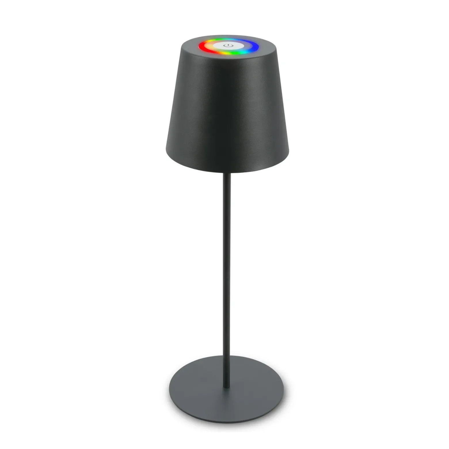 Lámpara de mesa LED recargable 7507015, antracita RGBW IP44 Regulador táctil