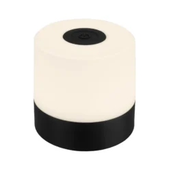 Lámpara de mesa LED recargable Smal, negra, 2.700K, atenuable
