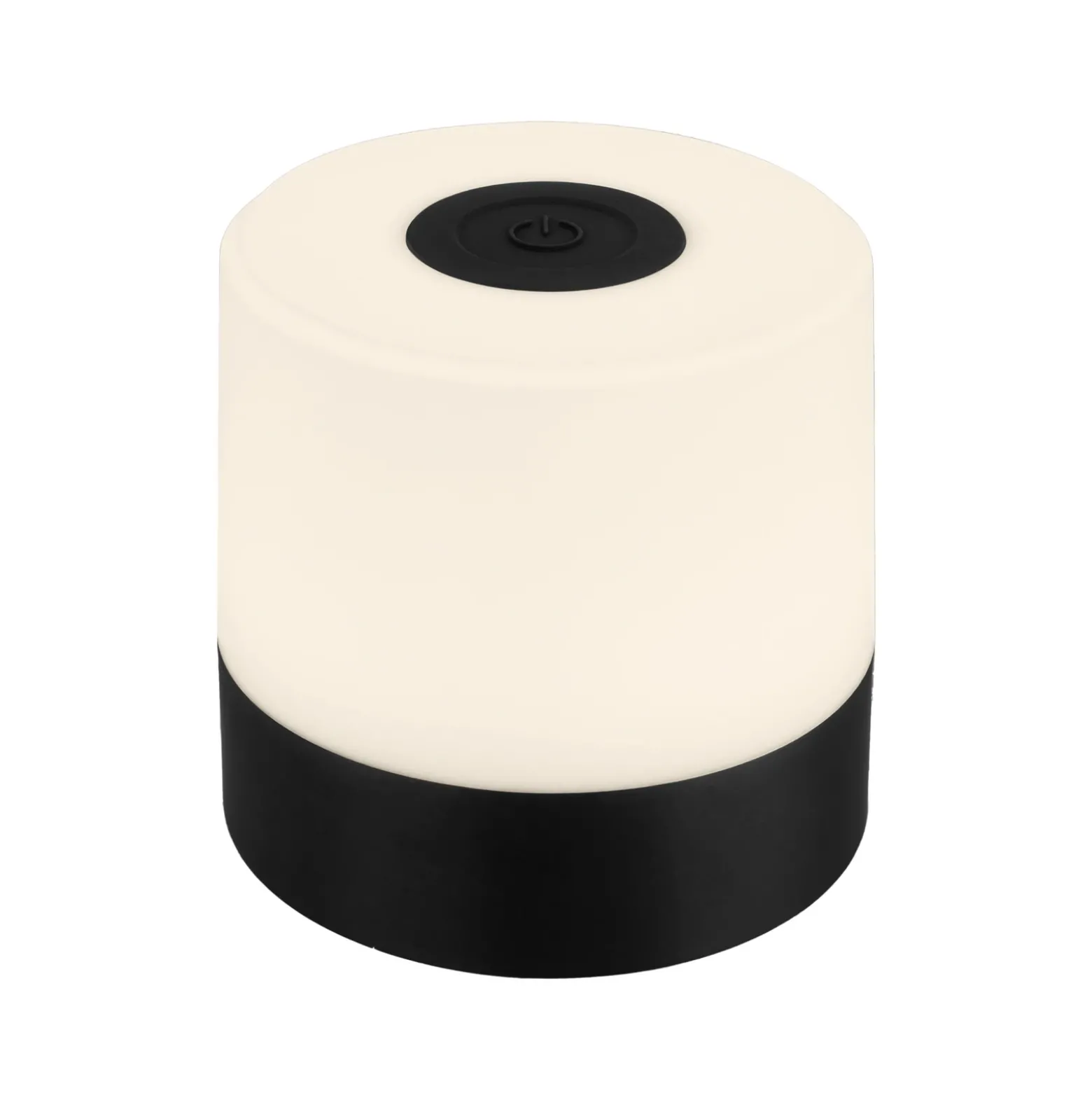 Lámpara de mesa LED recargable Smal, negra, 2.700K, atenuable