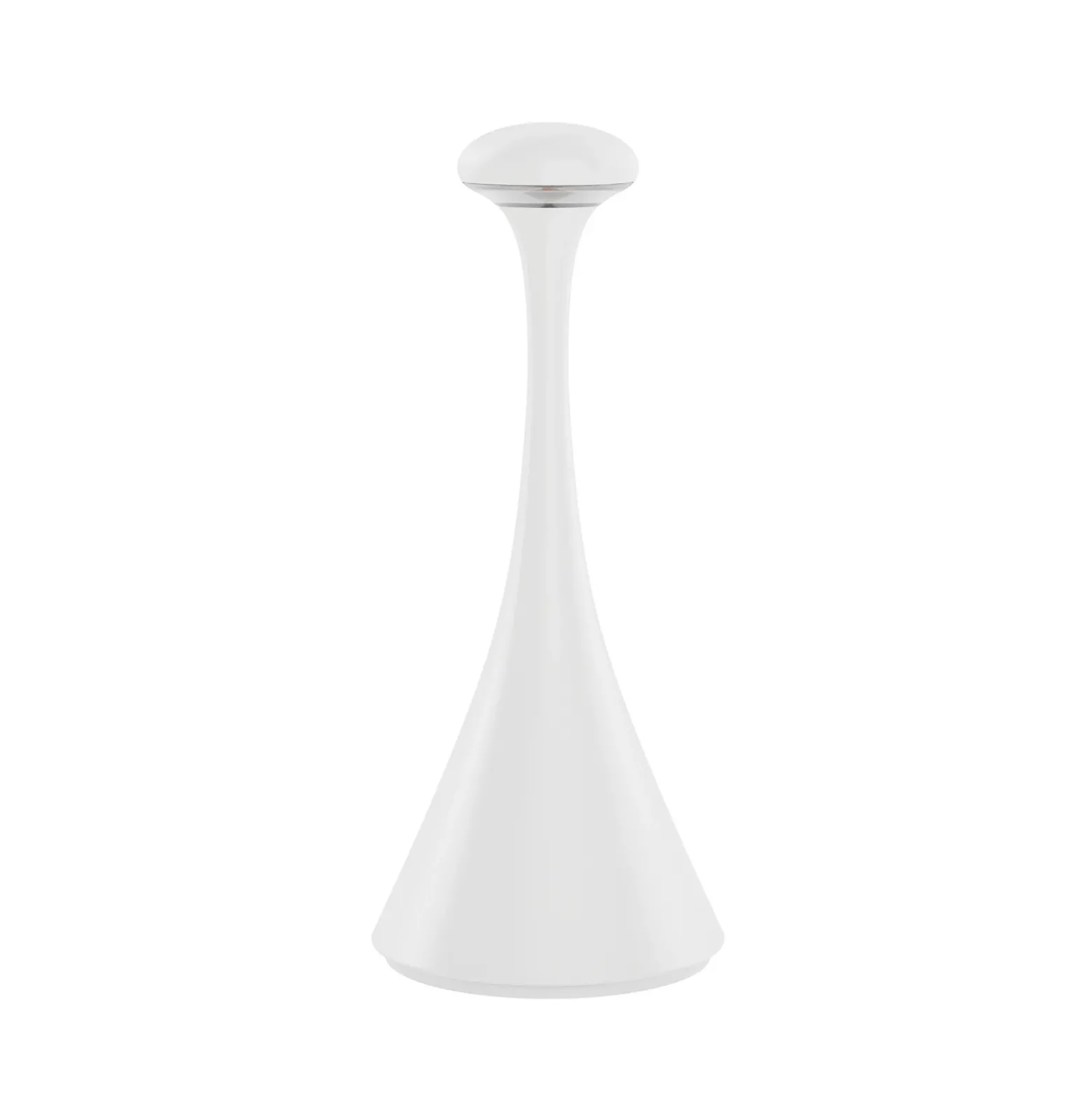 Lámpara de mesa LED recargable Nudrop mini, blanco nieve, IP54, atenuable