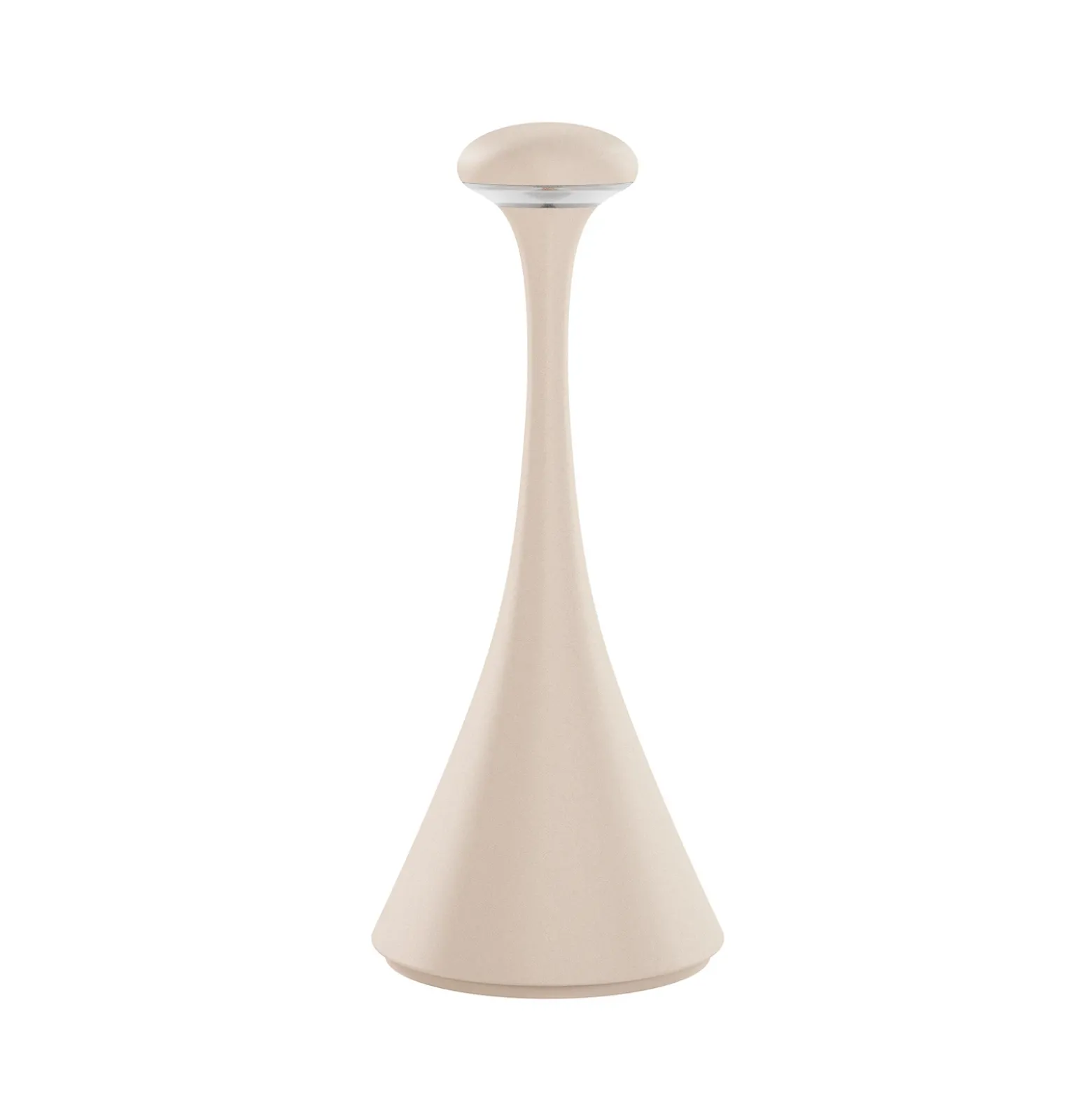 Lámpara de mesa LED recargable Nudrop mini, beige duna, IP54, atenuable