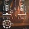 Lámpara de mesa LED recargable Brilo unplugged Kanea, antracita, 18 cm