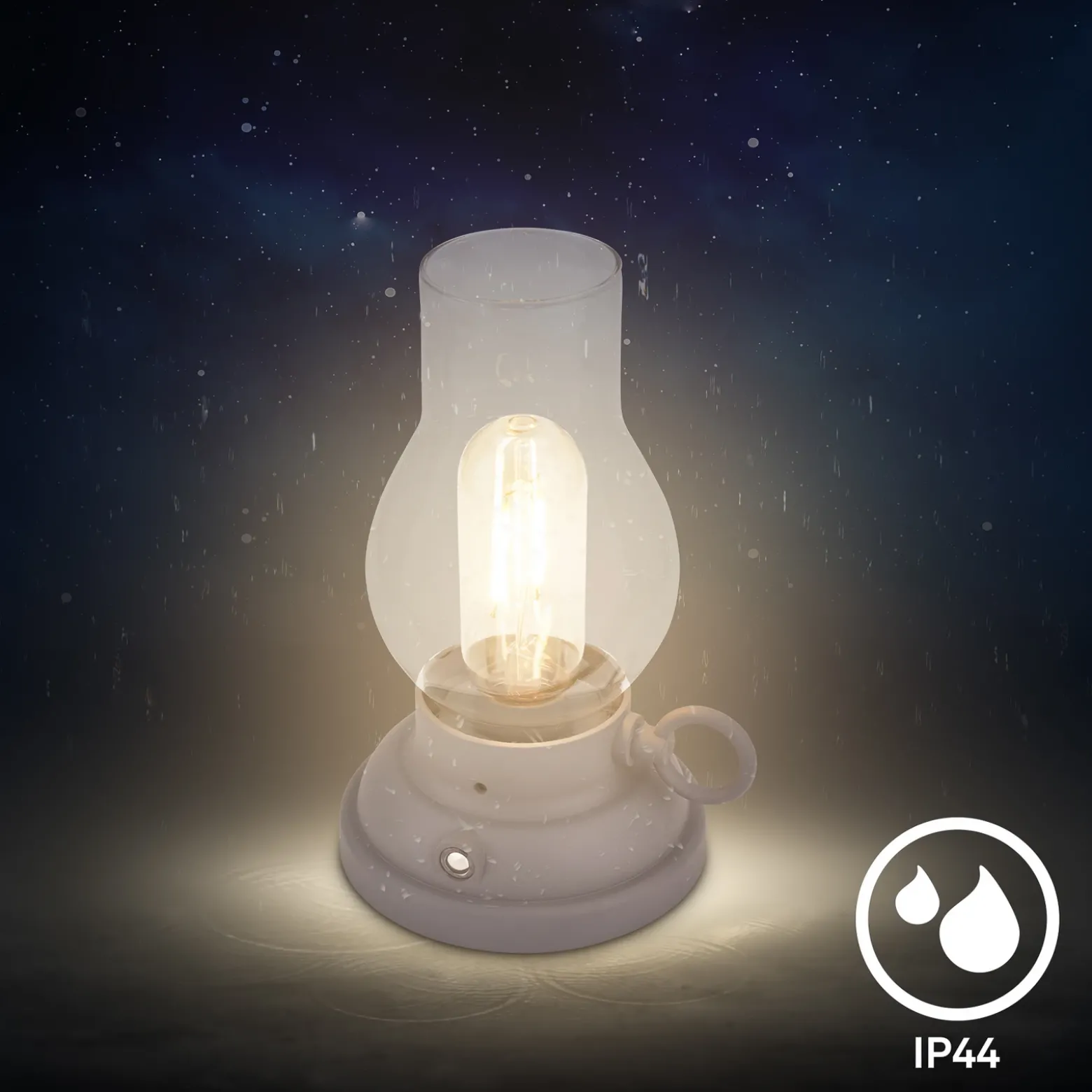 Lámpara de mesa LED recargable Brilo unplugged Kanea, antracita, 18 cm