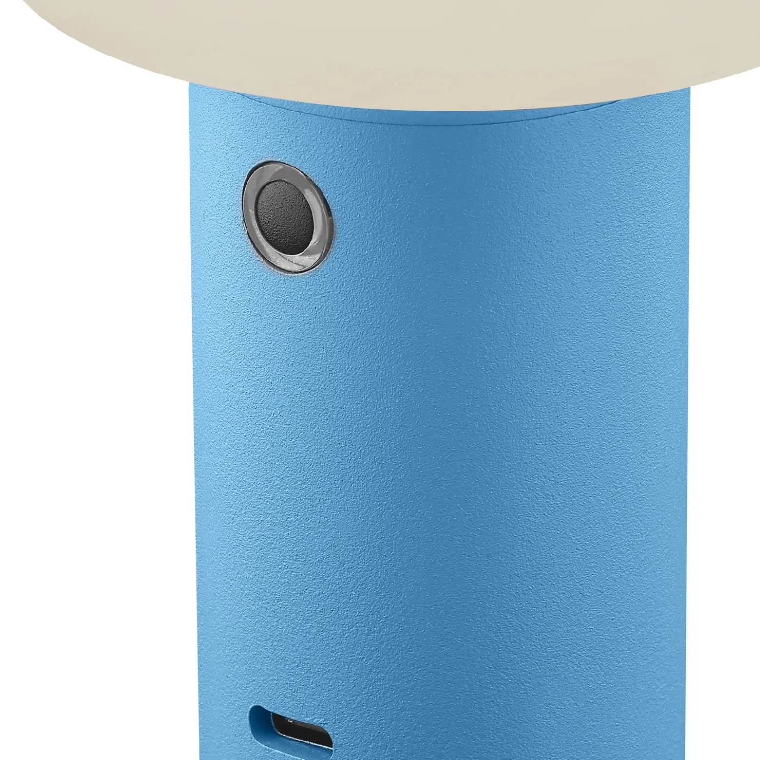 Lámpara de mesa LED recargable Tiny-B, azul pastel, altura 13 cm, IP54