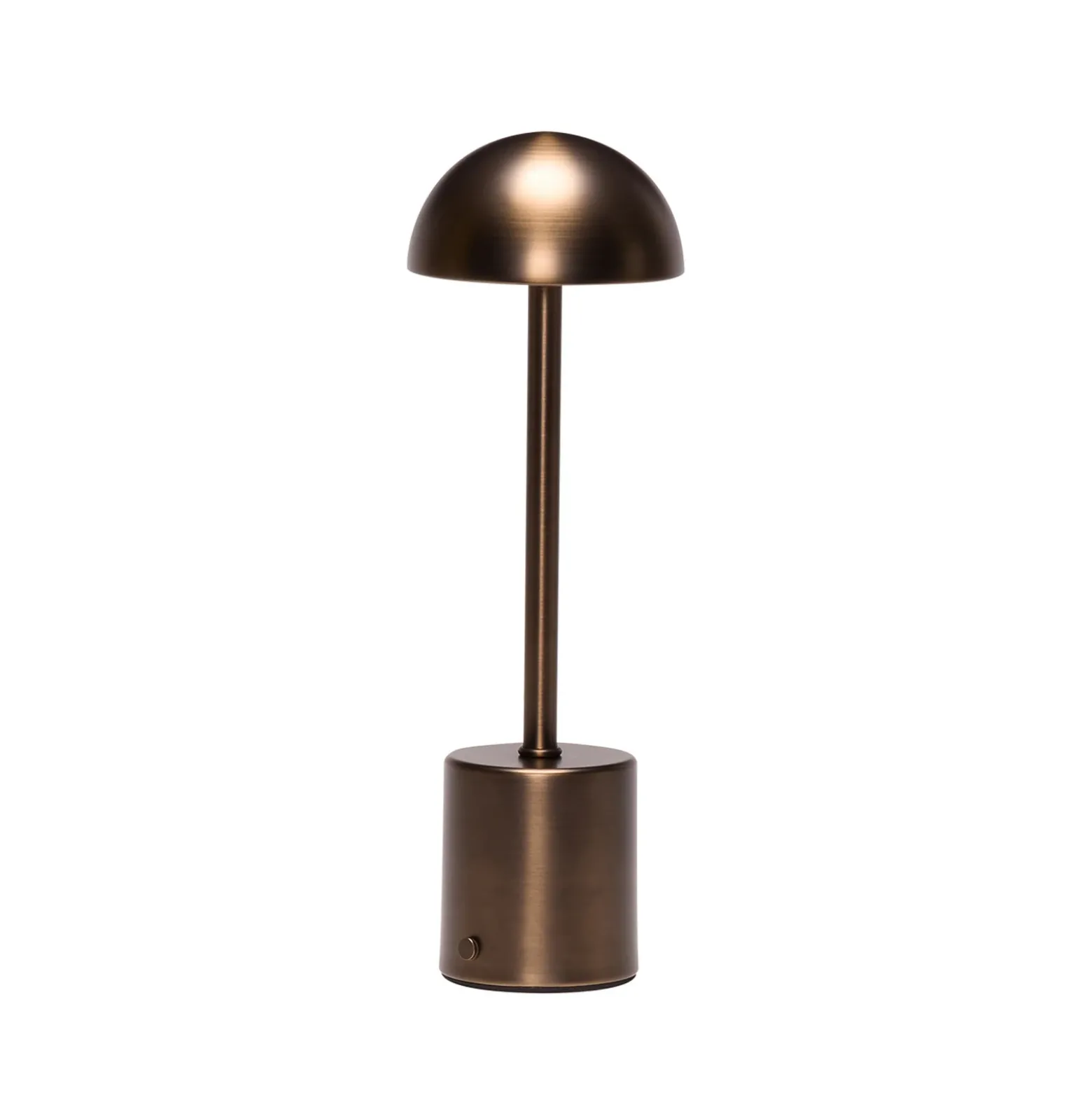 Lámpara de mesa LED recargable Taten, latón bruñido, altura 30 cm