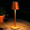 Lámpara de mesa LED recargable Viletto, color óxido, altura 36 cm, IP54