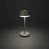 Lámpara de mesa LED recargable Lyon, verde/gris, IP54, atenuador, CCT, RGB