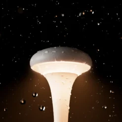 Lámpara de mesa LED recargable Nudrop mini, verde salvia, IP54, atenuable