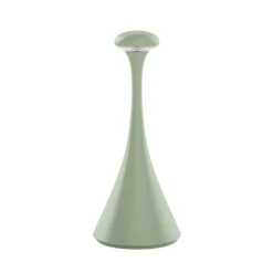 Lámpara de mesa LED recargable Nudrop mini, verde salvia, IP54, atenuable