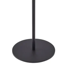 Lámpara de mesa LED recargable Ilvi de Lindby, negra, aluminio, Ø 17,5 cm