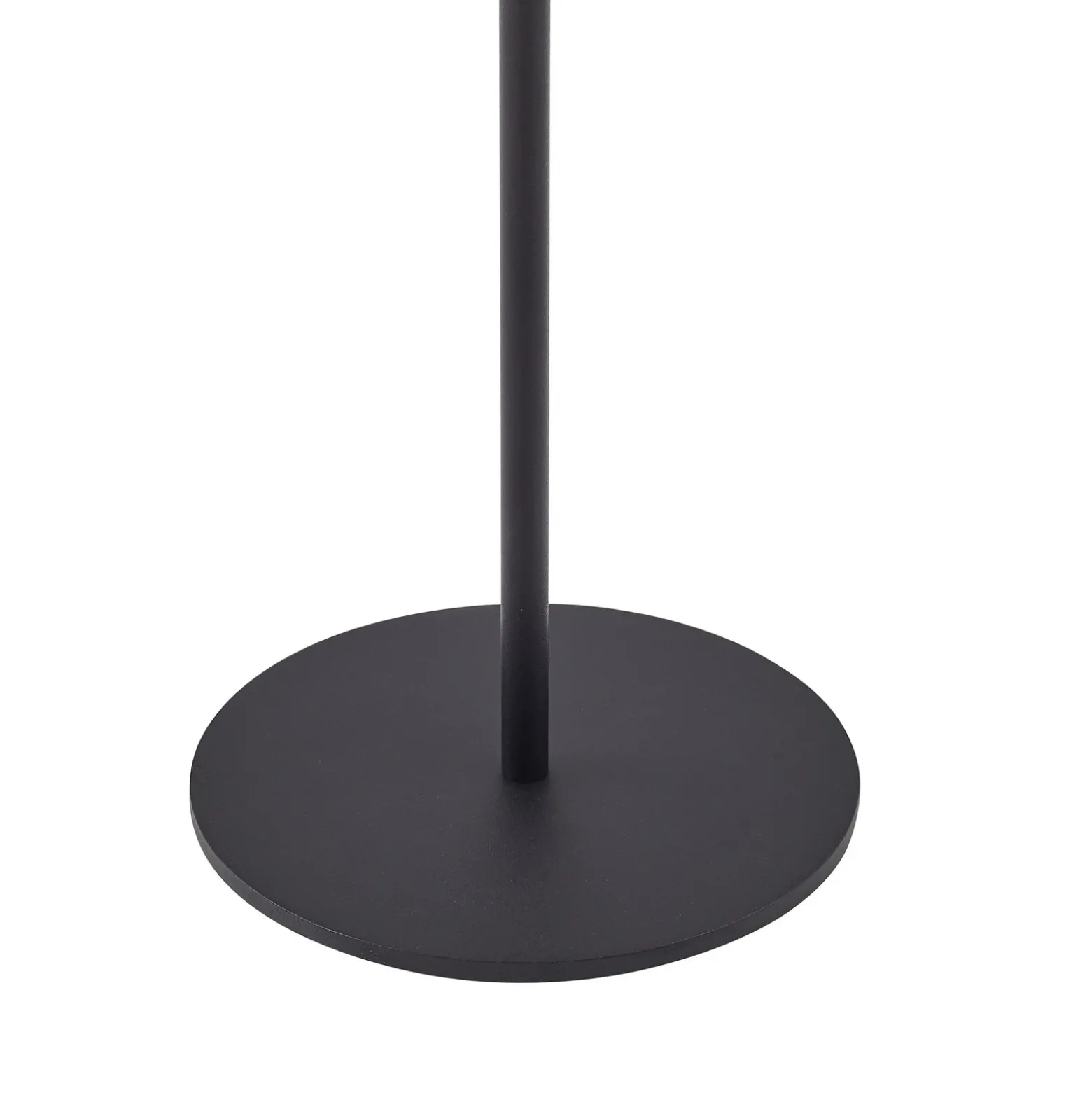 Lámpara de mesa LED recargable Ilvi de Lindby, negra, aluminio, Ø 17,5 cm