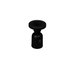 Lámpara de mesa LED recargable Nantes, negra, aluminio, IP54, atenuador,