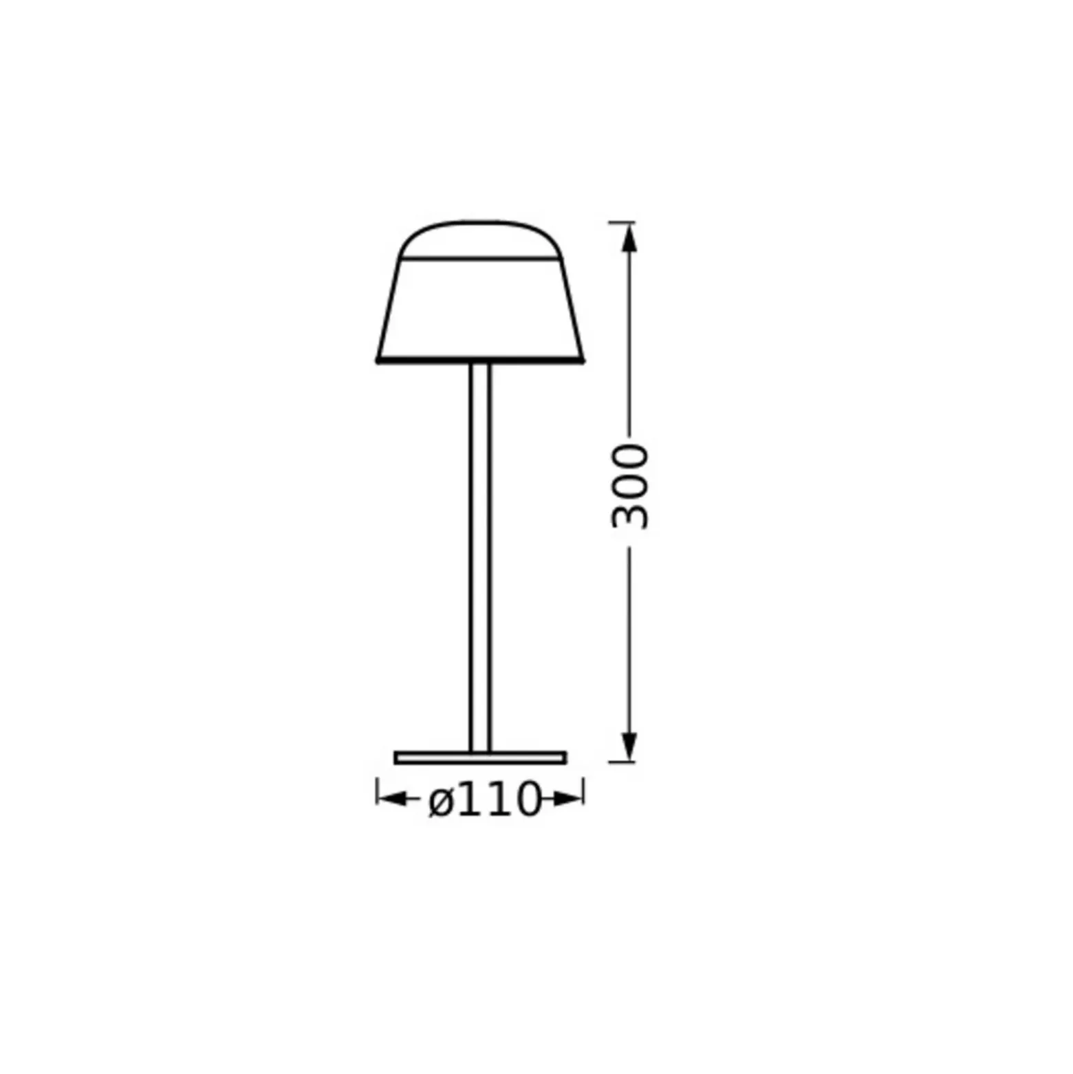 Lámpara de mesa LED recargable OSRAM ENDURA STYLE, beige 30 cm IP44 CCT