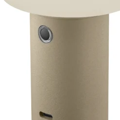 Lámpara de mesa LED recargable Tiny-B, color arena, altura 13 cm, IP54