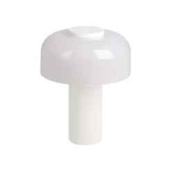 Lámpara de mesa LED recargable Ponente, Ø 16 cm, blanca, CCT, atenuable