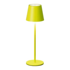 Lámpara de mesa LED recargable Viletto, verde claro, IP54