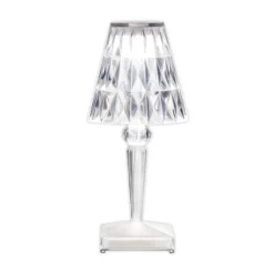 Lámpara de mesa LED recargable Kartell Battery, 30 cm, transparente, IP54