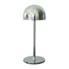 lámpara de mesa LED recargable Tim, color cromado, altura 30 cm, IP54