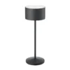 Lámpara de mesa LED recargable Veluna, negro, altura 25 cm IP44 atenuable CCT