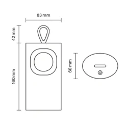 Lámpara de mesa LED recargable Lunari, dorada 16 cm Metal CCT IP44