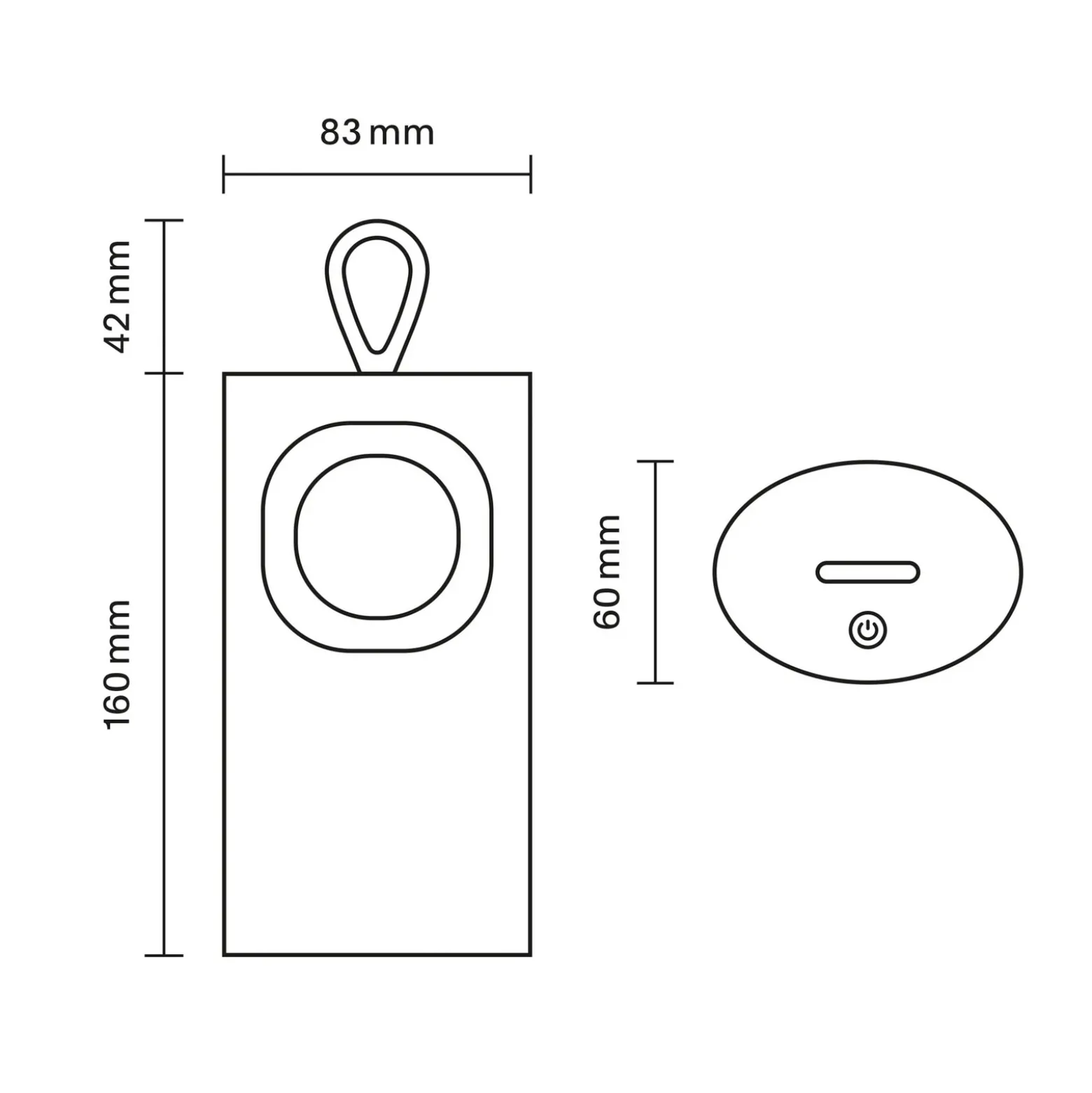 Lámpara de mesa LED recargable Lunari, dorada 16 cm Metal CCT IP44