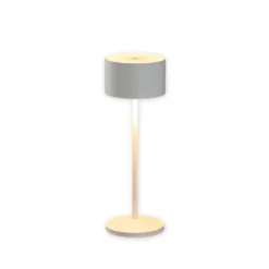 Lámpara de mesa LED recargable Veluna, blanca, juego de 3, 25 cm, IP44