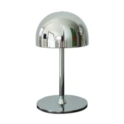 lámpara de mesa LED recargable Tim, color cromado, altura 22 cm, IP54