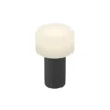 Lámpara de mesa LED recargable Tiny-B, negra, altura 13 cm, IP54, USB
