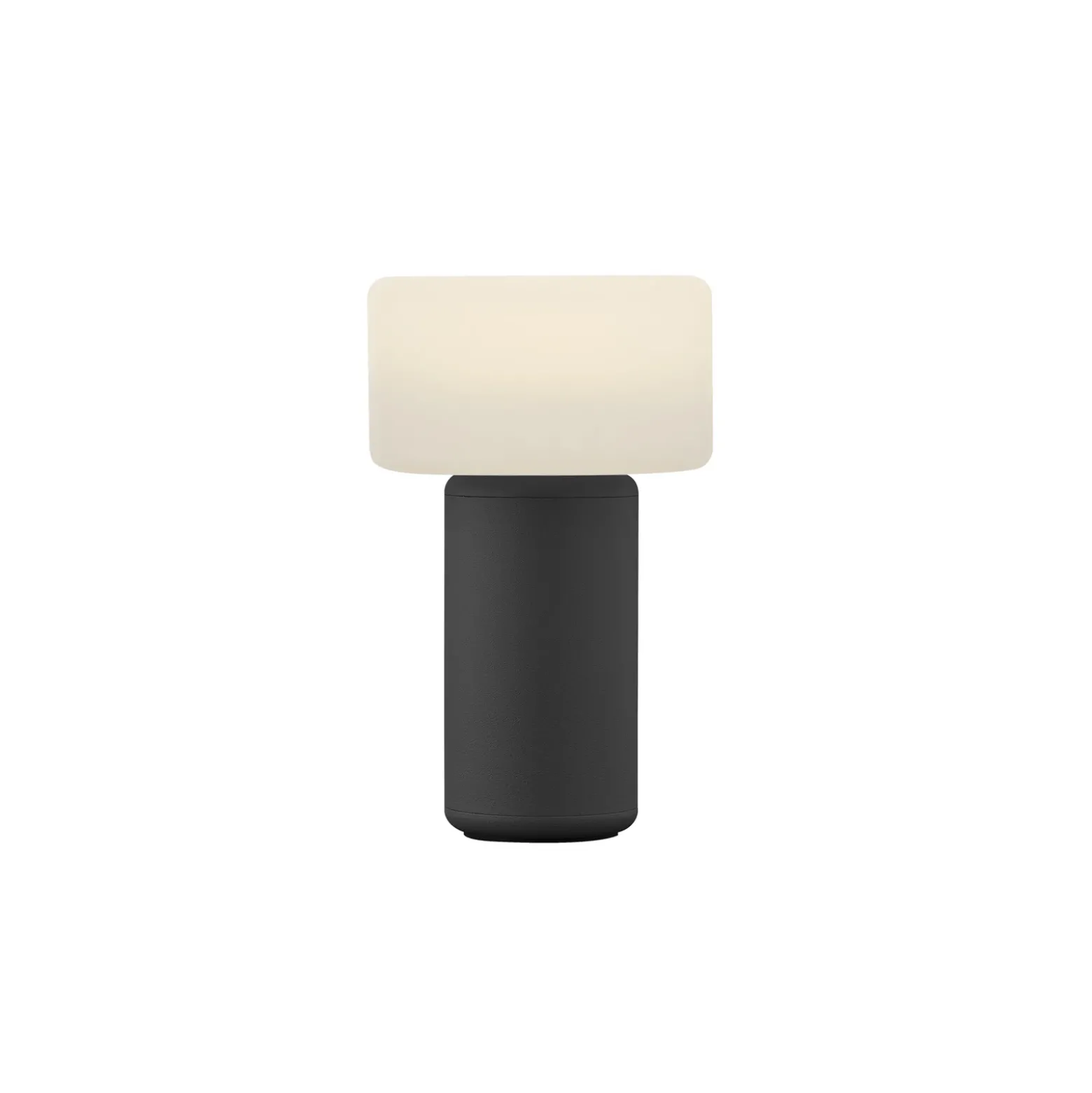 Lámpara de mesa LED recargable Tiny-B, negra, altura 13 cm, IP54, USB